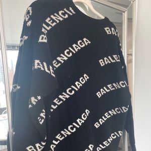 Balenciaga all-over logo sweater